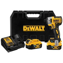 Kit Chave de Impacto Bluetooth com 2 Baterias 20V MAX XR, Carregador e Maleta de Transporte, DEWALT DCF888P2BT, Amarelo