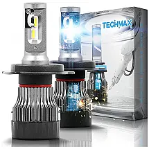 Lâmpada Automotiva H11 LED 10000lm 6500K Frio Tamanho Mini H8 H9, TECHMAX, Branco