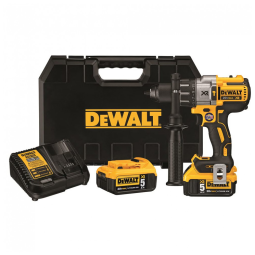 Kit Furadeira sem Fio 20V MAX com 3 Velocidades, 2 Bateria, Carregador Bolsa de Transporte, DEWALT DCD996P2, Amarelo