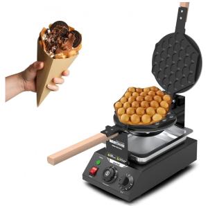 Máquina de Waffle em Aço Inoxidável, 1500W 110V, WantJoin Wil, Preta