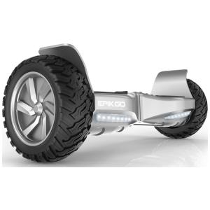 Hoverboard com Roda de Liga Leve para Todo Terreno de 21 cm e Alcance até 16 km para Adultos, 110V 400W, EPIKGO EG00003, Prata