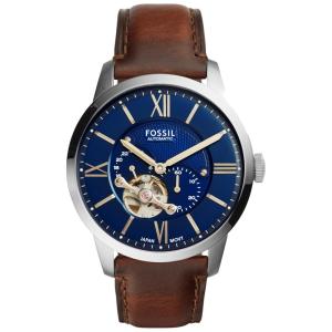 Relógio Masculino de Quartzo Automático, com Pulseira de Couro, FOSSIL ME3110, Marrom