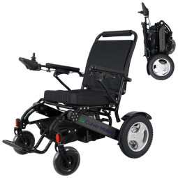 Cadeira de Rodas Elétrica Dobrável Reclinável para Adultos de até 150 kg, Culver, Preta