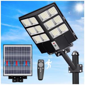 Luminária Solar Externa 50000 Lumens a Prova d IP67 600W com Controle Remoto, JAYNLT, Preto
