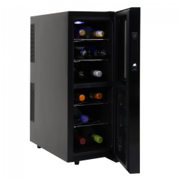 Koolatron Urban Series Refrigerador de Vinhos 12 Garrafas Dual Zone Refrigerador Termoelétrico de Vinho Adega de Vinho Independente para