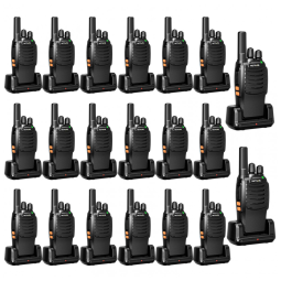 Rádio Comunicador Walkie Talkie Retevis H-777 Rádio Bidirecional, de Longo Alcance, Recarregável, Mão Livre, Base de Carregamento