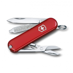 Canivete Multifuncional 7 Funções em Aço Inoxidável, Victorinox Classic SD, Vermelho
