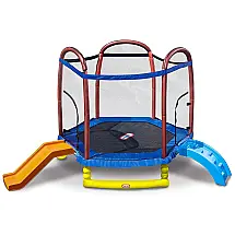 Cama Elástica com Escada e Escorregador Suporta até 47 kg, LITTLE TIKES 624919M, Azul