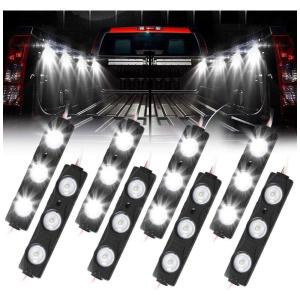 Luz LED Automotiva Decorativa Interna Externa 8 Peças à Prova Dágua Marcador Lateral