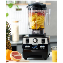 Liquidificador de Nível Profissinal 2,4L com 3 Programas para Uso Doméstico e Comercial, 110V 2200W, HECMAC, Preto