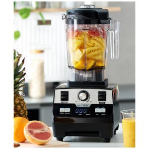 Liquidificador de Nível Profissinal 2,4L com 3 Programas para Uso Doméstico e Comercial, 110V 2200W, HECMAC, Preto