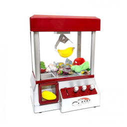 Máquina de Garra Etna Mini Arcade Eletrônica com Música, Luzes e Dispenser de Doces e Brinquedos