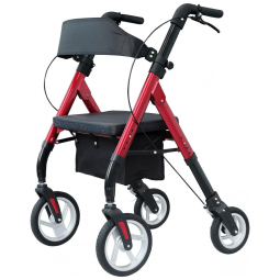 Andador Adulto Idoso WINLOVE com Assento, Suporta até 200 Quilos, Vermelho