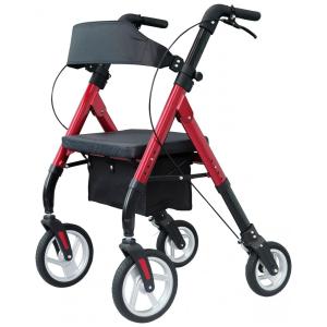 Andador Adulto Idoso WINLOVE com Assento, Suporta até 200 Quilos, Vermelho