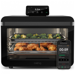 Forno Elétrico Inteligente CHEF iQ MiniOven, Combo de Forno Tostador e Air Fryer, 11 em 1, Capacidade de 25 Qt, Cozimento Rápido