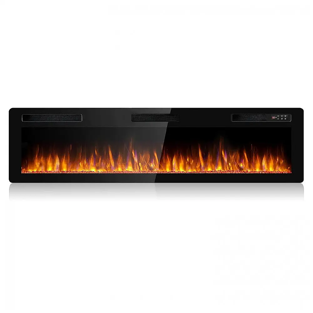 Lareira Elétrica BOSSIN 183x46cm 1500W Embutir 12 Cores LED Timer 110V