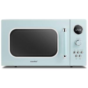 Microondas Retro de Bancada 25 Litros Multifuncional de Aço Inoxidável, 900W, 110v, COMFEE CM M091AGN, Azul