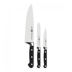Kit de Facas Profissionais ZWILLING Professional S 3 Peças, Lâminas Afiadas a Laser em Aço Alemão, Fabricado na Própria Fábrica