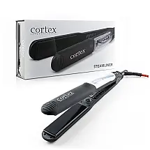 Chapinha Prancha de Cabelo com Vapor e Iron Placas de Cerâmica, 110v, CORTEX PROFESSIONAL CTX STMBKR, Preto