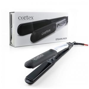 Chapinha Prancha de Cabelo com Vapor e Iron Placas de Cerâmica, 110v, CORTEX PROFESSIONAL CTX STMBKR, Preto
