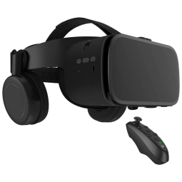 Óculos VR Realidade Virtual com Fone de Ouvido e Controle, THAFIKZI, Preto