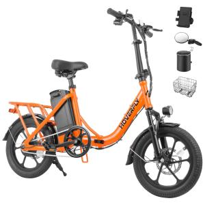 Bicicleta Elétrica Dobrável Hoverfly, 500W de Pico, 25 km/h, 45 km de Alcance, Rodas 16", Bateria Removível, Suspensão Dupla, Freios a Disco