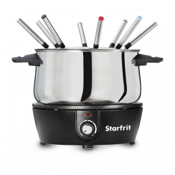 Panela de Fondue Elétrica com 6 Garfos Aço Inoxidável, 1500W, 110v, STARFRIT 024700 004 0000, Cinza