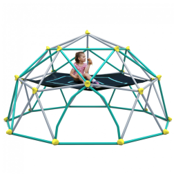 Merax Dome Climber, Jungle Gym ao Ar Livre para Crianças Suportando 400 kg, Fácil Montagem Geométrica Verde e Azul