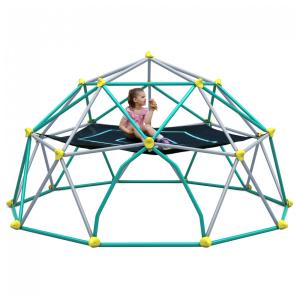 Merax Dome Climber, Jungle Gym ao Ar Livre para Crianças Suportando 400 kg, Fácil Montagem Geométrica Verde e Azul