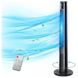 Ventilador de torre Ventilador de torre oscilante 48, Ventilador de torre sem lâmina com temporizador remoto de 12H, Ventilador de pé