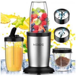 Liquidificador Portátil 500mL com Moedor e Copos, 850W, 110v, KOIOS BL219B, Cinza