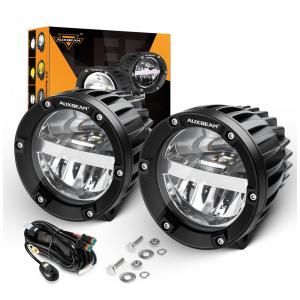 Farol de Milha LED Off Road com 6000K e Luz Branca a Prova dÁgua IP68 12V, 100W, 2Un, Auxbeam, Preta