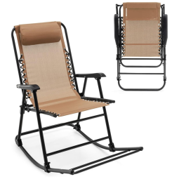 Goplus Cadeira Reclinável Ajustável Gravidade Zero com Apoio de Cabeça e Porta Copos, Cinza Escuro