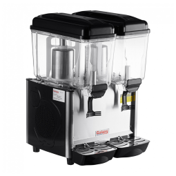 Dispenser de Bebidas Geladas Galaxy Duplo Prata Aço Inoxidável 2 Tigelas 11 L 120V 360W