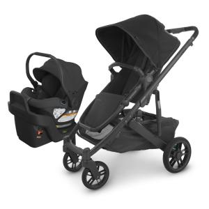 Carrinho de Bebê Travel System com Opção Reversível, Arnês 5 Pontos, Cadeirinha Infantil Aria e Base, UPPAbaby Cruz V2