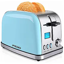 Torradeira de 2 Fatias com 7 Níveis de Tostagem, 900W, 110v, IFEDIO, Azul