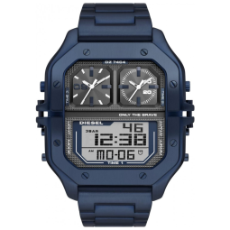 Relógio Masculino Digital com Pulseira de Aço Inoxidável, Diesel DZ7464, Azul