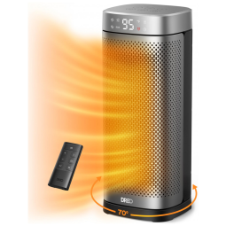 Aquecedor Doméstico Dreo 1500W: Controle Remoto, Cerâmica PTC, Timer 12h, Oscilação 70° - Ideal para Quartos e Ambientes Internos