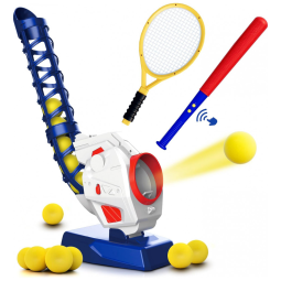 Arremessador Automático 2 em 1 para Beisebol e Tênis com Controle Remoto e 10 Bolas, Tecnock