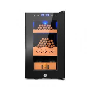 Umidor Elétrico, 25L e capacidade para 200 charutos, controle inteligente de umidade e temperatura, tela LED digital, trava de segurança