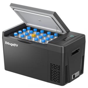 Cooler Elétrico Automotivo Portátil 23 Litros, BougeRV, Preto