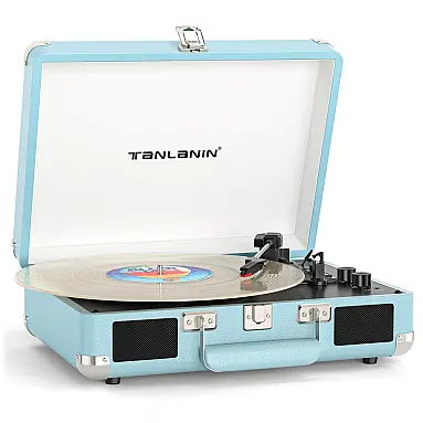 Toca-Discos Portátil em Formato de