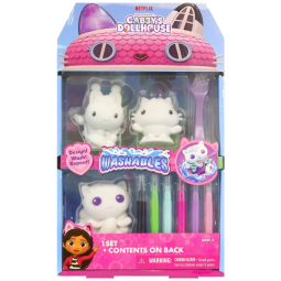Conjunto de Bonecos Laváveis Tara Toys Gabbys Dollhouse: Pinte e Lave Figuras Personalizáveis com Marcadores e Acessórios - Brinquedo de