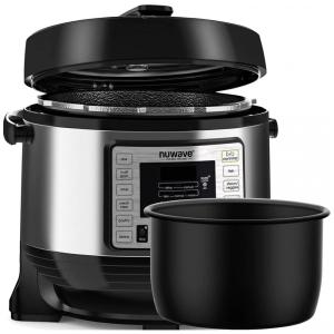 Nu Wave Panela de Pressão Elétrica 6L com 11 Predefinições e Painel de Led, 1000W, 110v, NUWAVE 33101, Preto