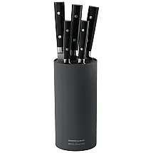 Conjunto de Facas com Bloco de Bancada Multinível, 6 Peças, ROYAL DOULTON 40023769, Preto