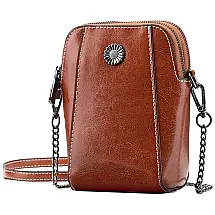TRODANCE Bolsa Feminina de Ombro em Couro , Marrom