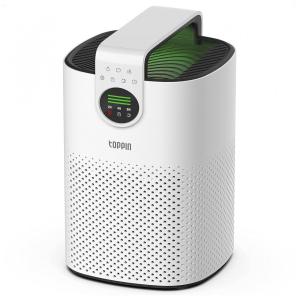 TOPPIN Purificador de Ar Automático com Filtro HEPA H13, Área 43 m2, 110V, Branco