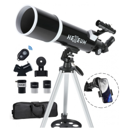 Telescópio para Adultos e Astrônomos Iniciantes,80mm Diâmetro 600mm Totalmente Revestido com Coeficientes de Transmissão Elevados