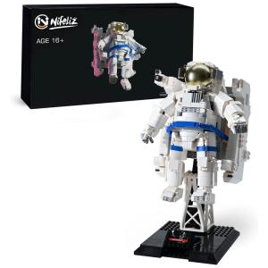 Kit de Construção Home Universe Explorando o Espaço Astronauta com 1515 Peças, Nifeliz, Branco