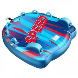 Boia Rebocável para 3 Pessoas, Carga Máx 230 kg com Capa de Nylon Resistente e 6 Alças Acolchoadas, Sunrio, Azul